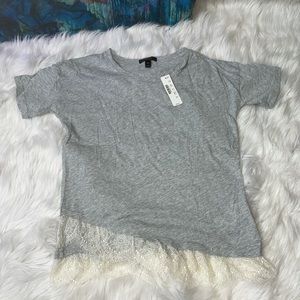 NWT {J Crew} Eyelash Lace Scalloped Tee 💐